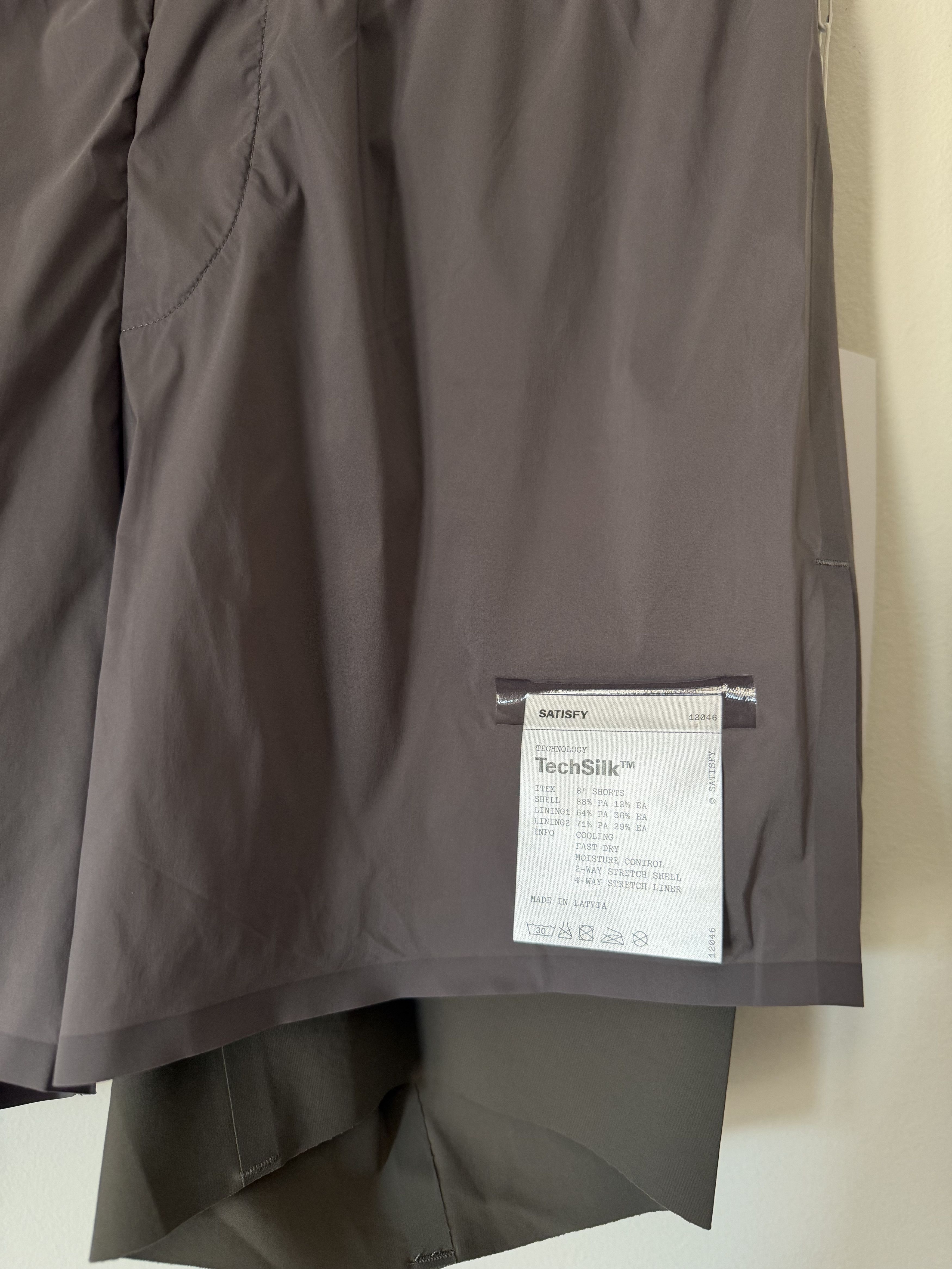 Satisfy Satisfy Running Techsilk 8" Shorts in Shark Gray Size US 32 / EU 48 - 2 Thumbnail