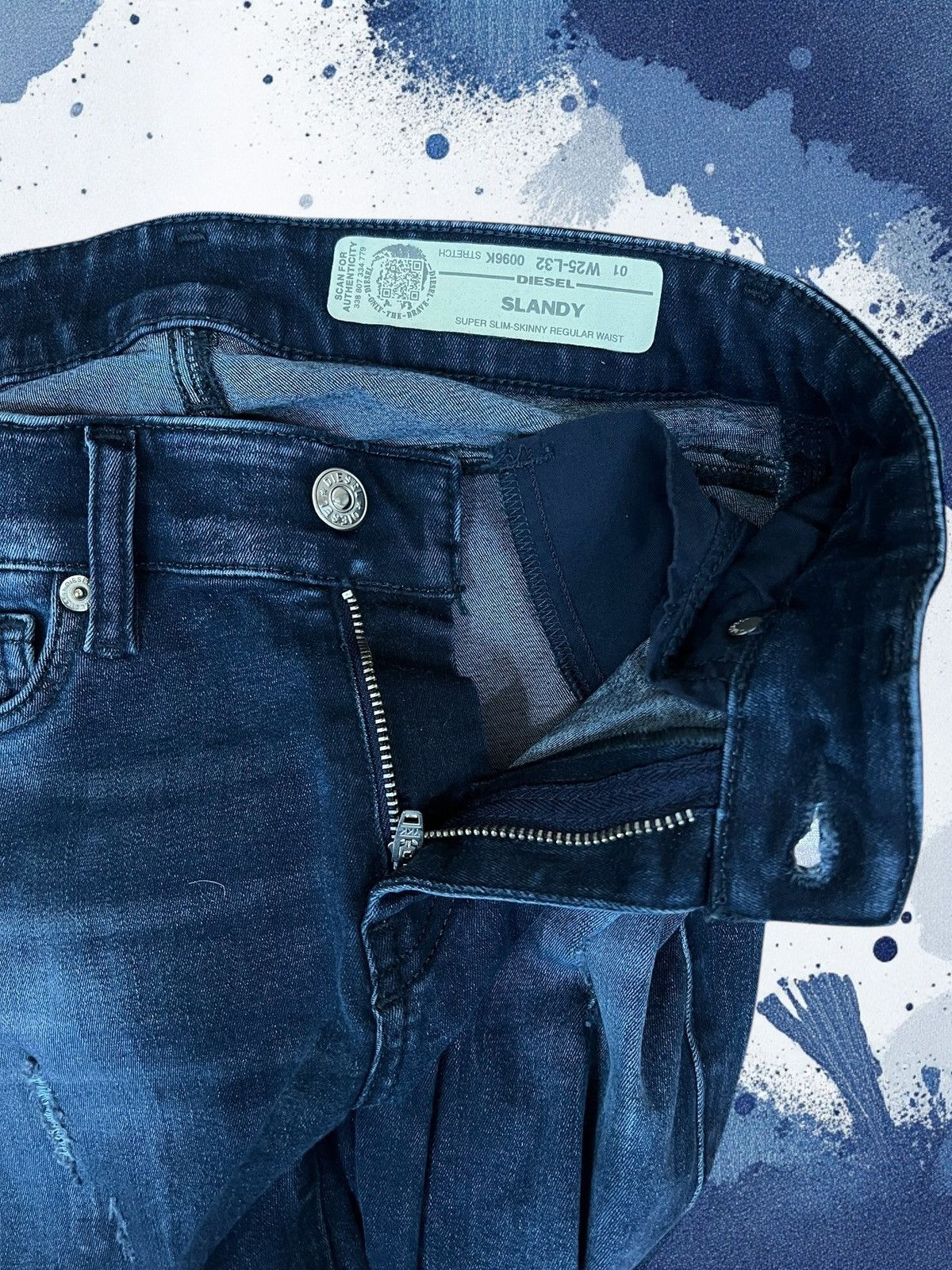 Diesel Diesel Slandy 0096K super slim skinny jeans size W25 L32 Size 25" / US 0 / IT 36 - 5 Thumbnail