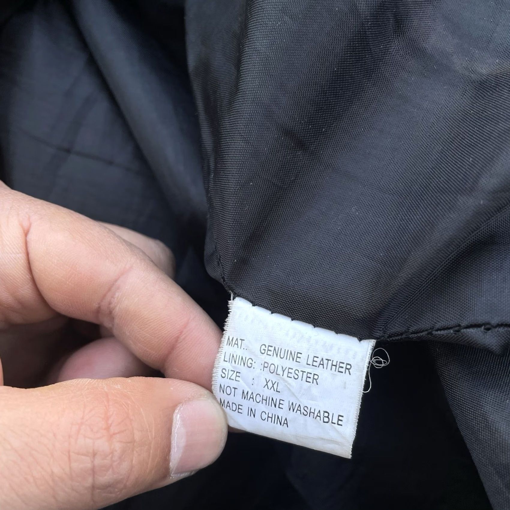 Vintage Men's Black Patch Leather Full-Length Trench Coat Belted 2XL 3 Button Jacket Size US XXL / EU 58 / 5 - 6 Thumbnail