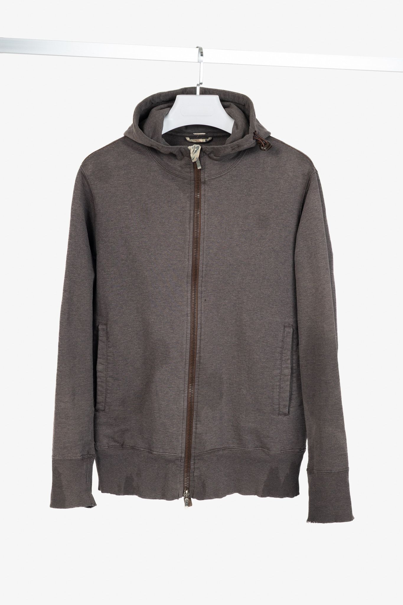 Maharishi Maharishi Brown Cotton Embroidered-Back Zip Hoodie Size US M / EU 48-50 / 2 - 1 Thumbnail