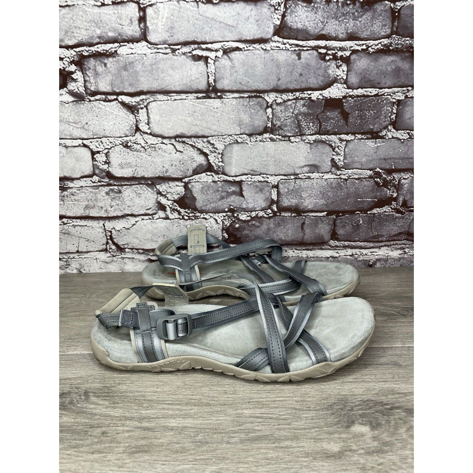 Merrell Merrell Terran Ivy Lattice J94990 Monument Gray Strappy Sand Size US 10 / IT 40 - 13 Thumbnail