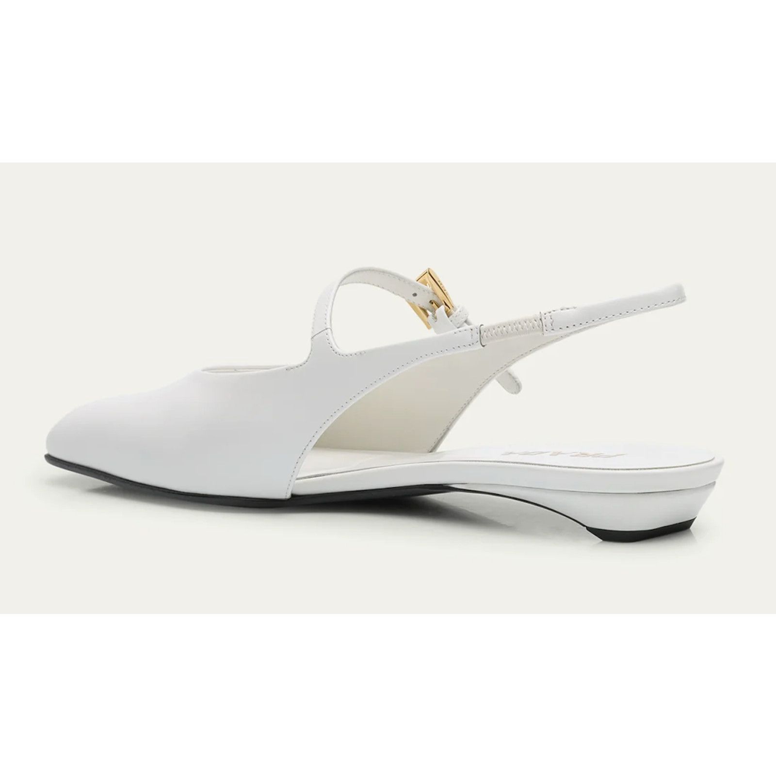 Prada Prada White Square Toe Mary Jane Slingback Flat 37.5 Size US 7.5 / IT 37.5 - 14 Thumbnail