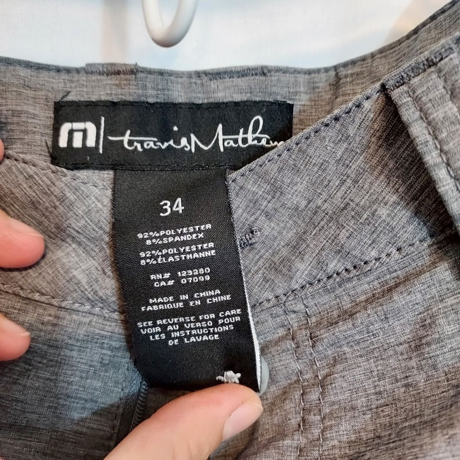 TravisMathew Travis Mathew Men’s Gray Casual Active Flat Front Shorts Size US 34 / EU 50 - 3 Thumbnail