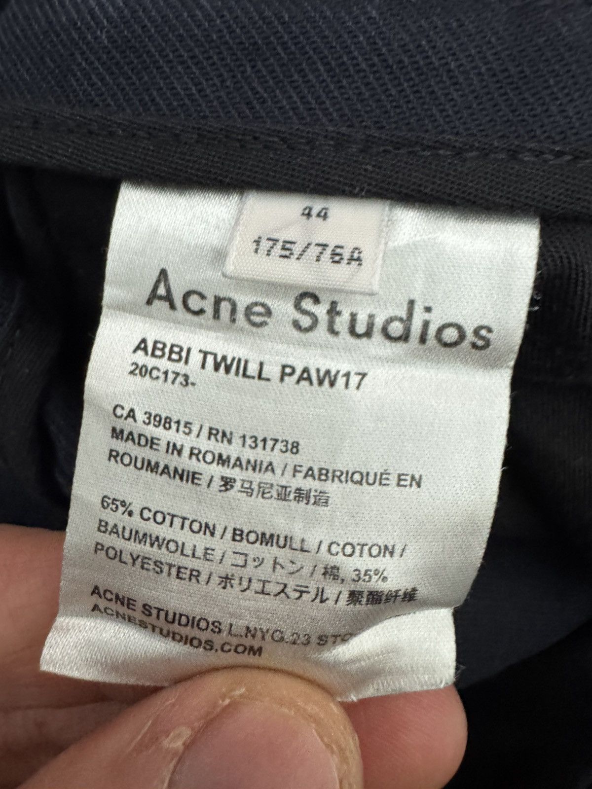 Acne Studios Acne Studios Abbi Relaxed Utility Twill Cargo Pants Navy Size US 28 / EU 44 - 5 Thumbnail