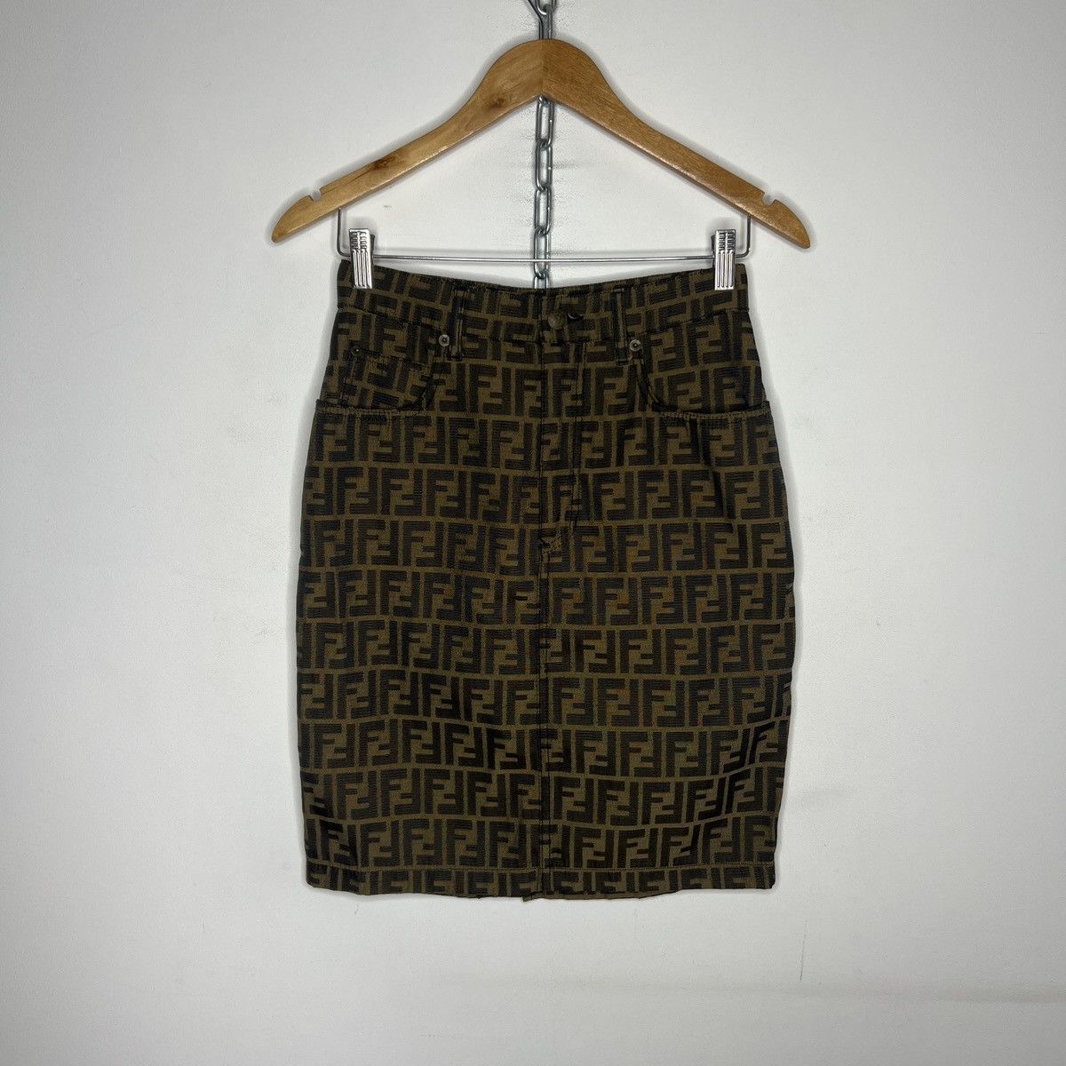 Fendi Fendi Mini Skirt Vintage Zucca Monogram Size 27" / US 4 / IT 40 - 1 Thumbnail