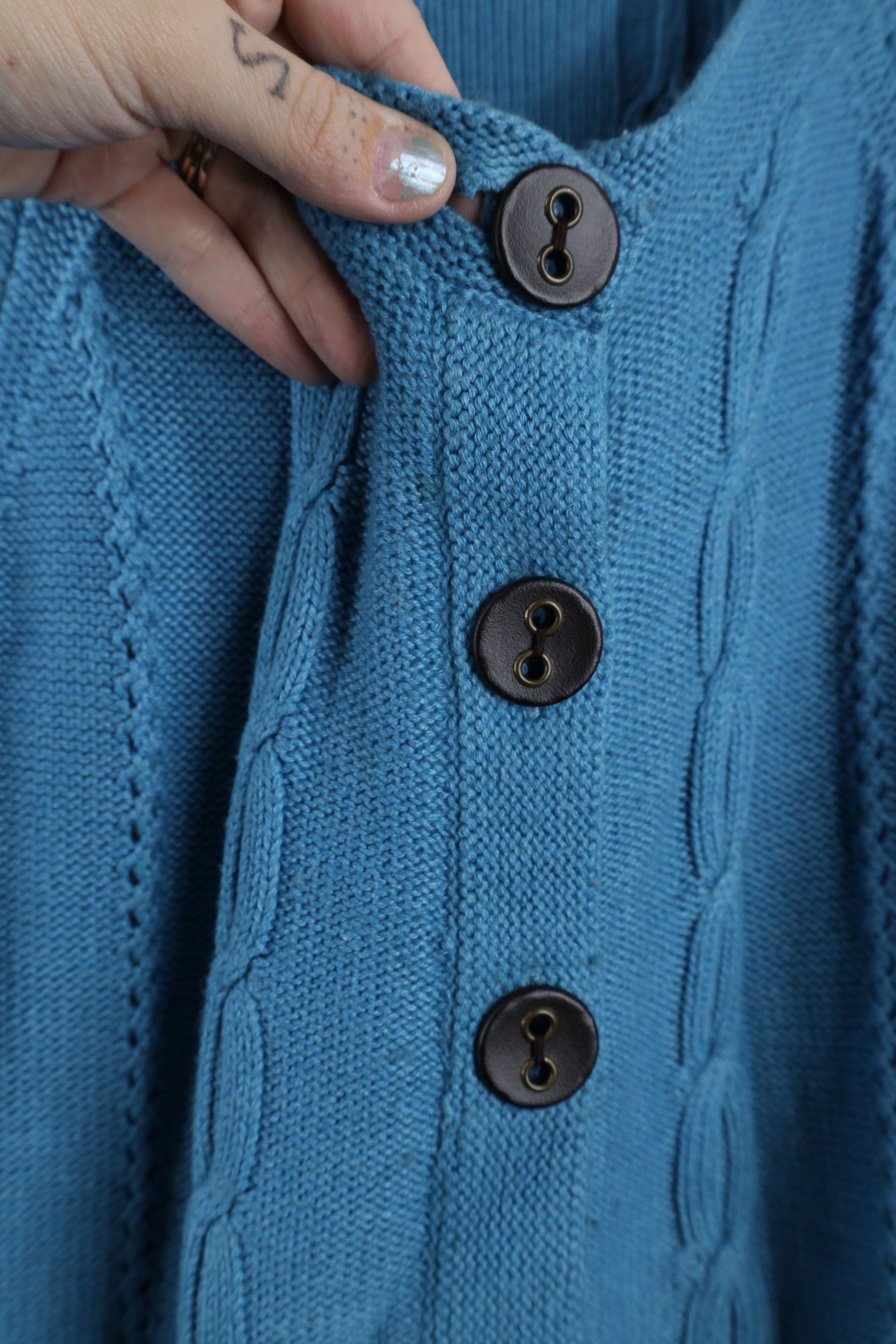 Eddie Bauer × Vintage Vintage Eddie Bauer Wool Blend Cable Knit Cardigan Sweater Size XL / US 12-14 / IT 48-50 - 4 Thumbnail