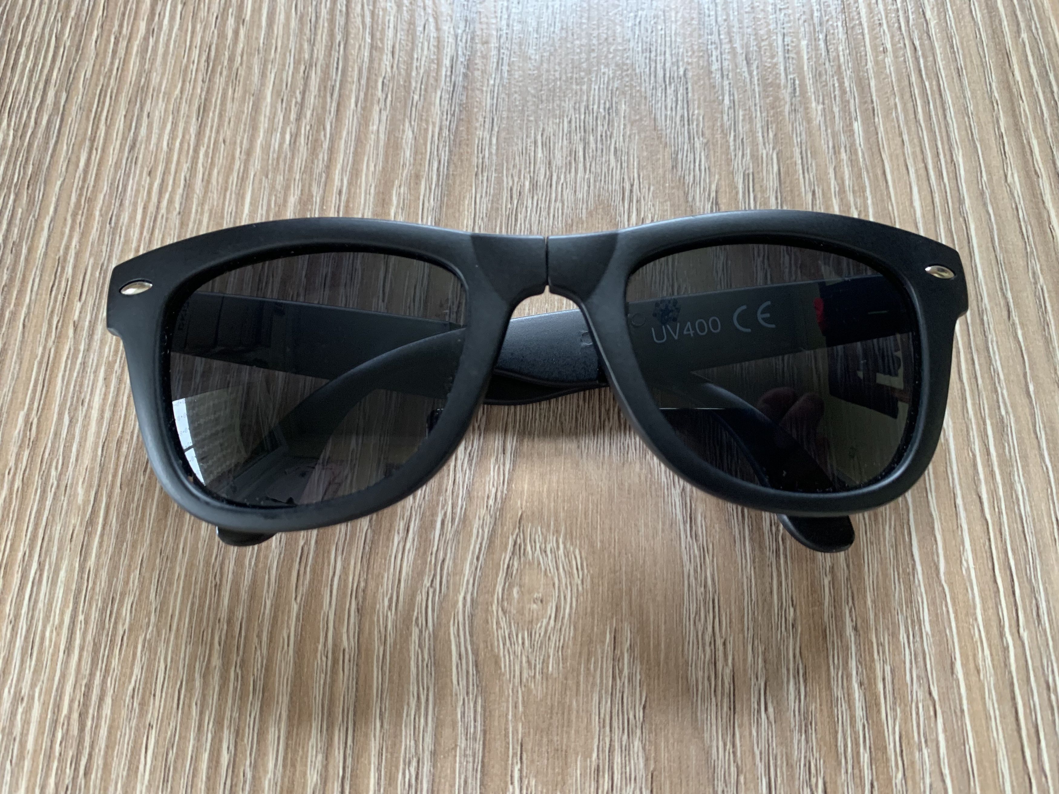 Designer Black Classic Trekking Folding Sunglasses UV Size ONE SIZE - 3 Thumbnail