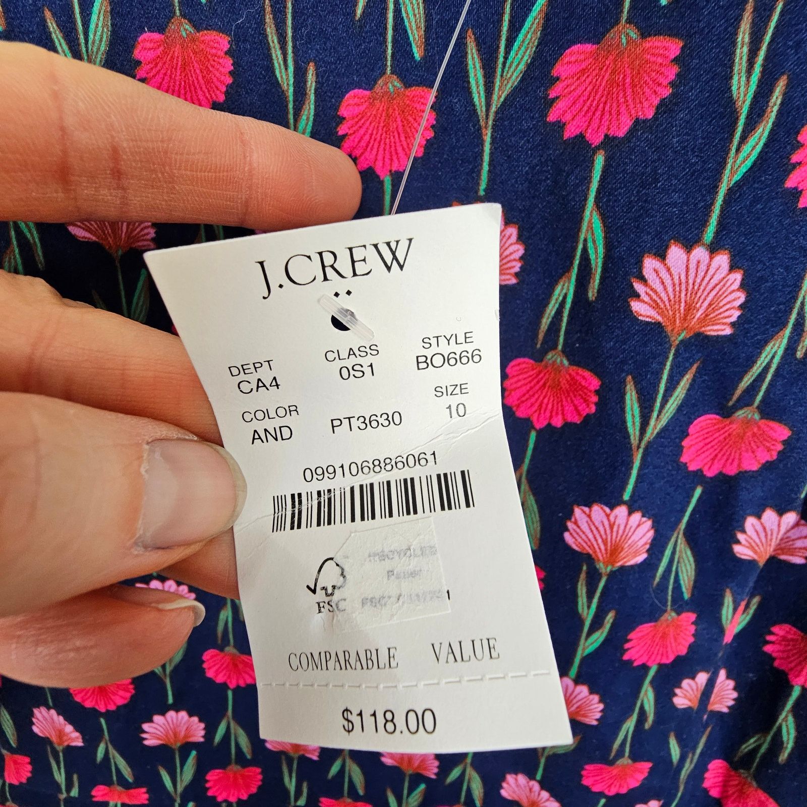 J.Crew J. Crew Womens Floral Sheath Dress Sz 10 Mini Preppy Easter Size L / US 10 / IT 46 - 7 Thumbnail
