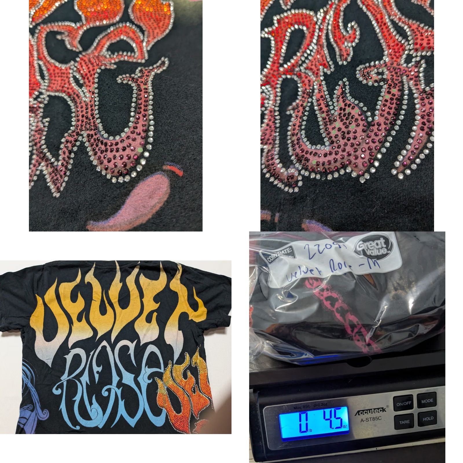 Velvet Velvet Rose Embellished T-Shirt - Women Medium Black Size M / US 6-8 / IT 42-44 - 9 Thumbnail