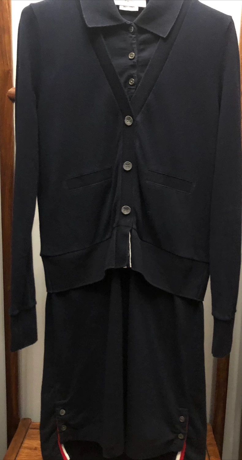 Thom Browne Thom Browne Black Long Sleeve Dress - dmc Size US S / EU 44-46 / 1 - 1 Thumbnail
