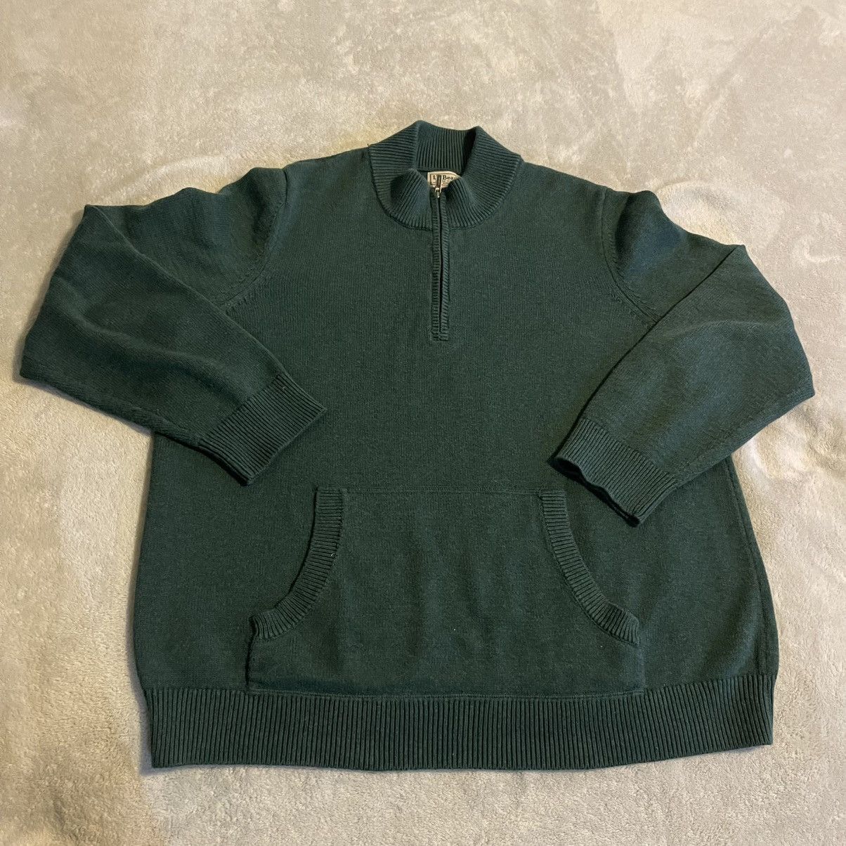 L.L. Bean LL Bean Sweater Adult XL Green Quarter Zip Sweatshirt Size US XL / EU 56 / 4 - 1 Thumbnail