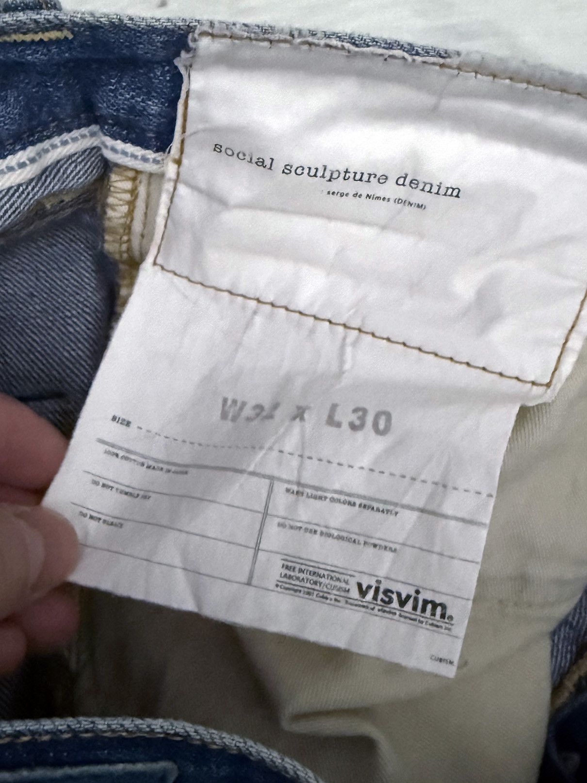 Visvim Social Sculpture Denim 16AW 03D10 W32L30 0116305005002 Size US 32 / EU 48 - 9 Thumbnail