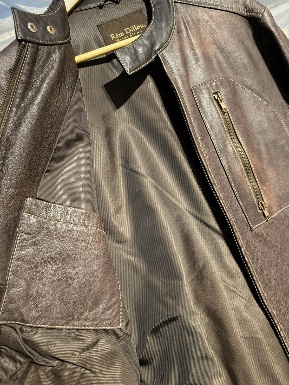 Other Rém Dillôn Brown Leather from Top Gun Leathers Size US L / EU 52-54 / 3 - 7 Thumbnail