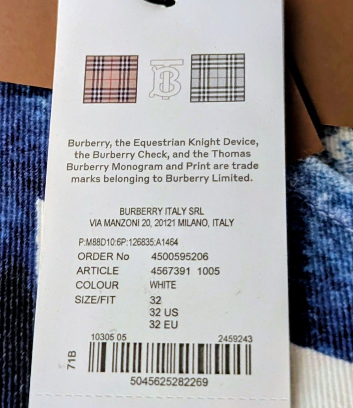 Burberry BURBERRY Mermaid Tail Straight Leg Denim Jeans White 32 Size US 32 / EU 48 - 8 Thumbnail