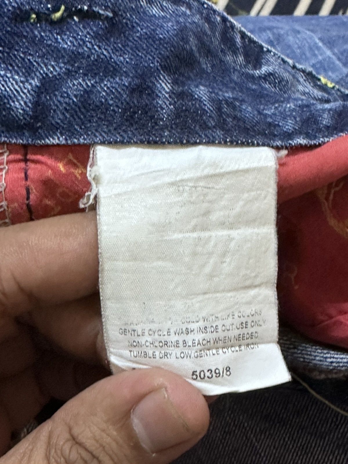 Japanese Brand Vintage Red Pepper Baggy Wide Leg Embroiddery Denim Size US 29 - 10 Thumbnail