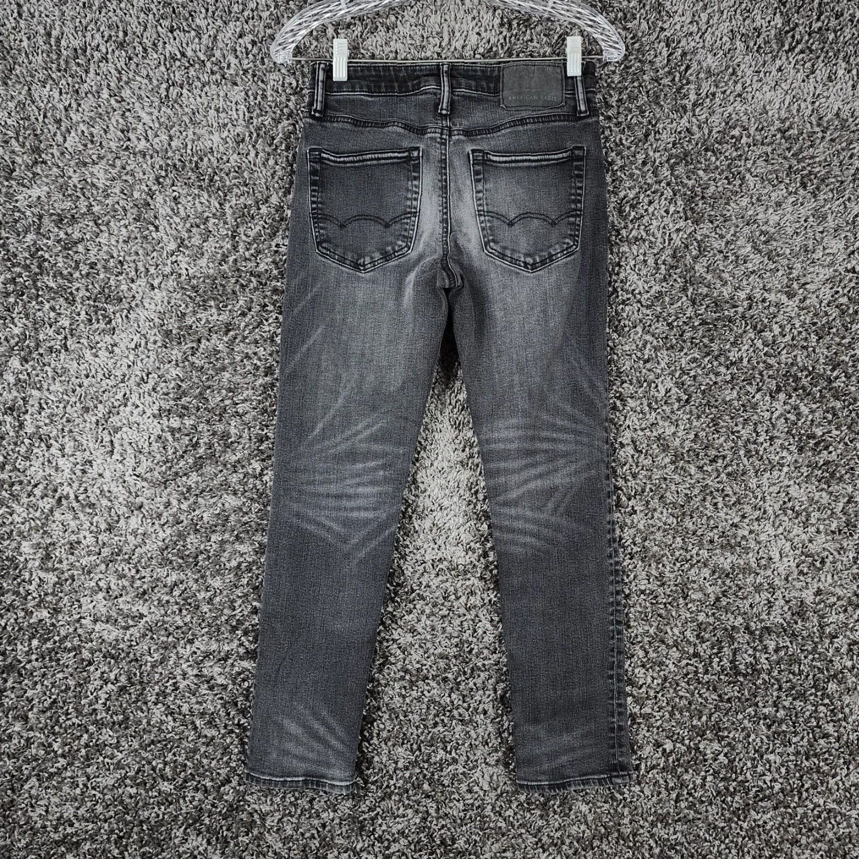 American Eagle Outfitters American Eagle Airflex Jeans Men 26x26 Slim Straight Black Size US 26 / EU 42 - 6 Thumbnail