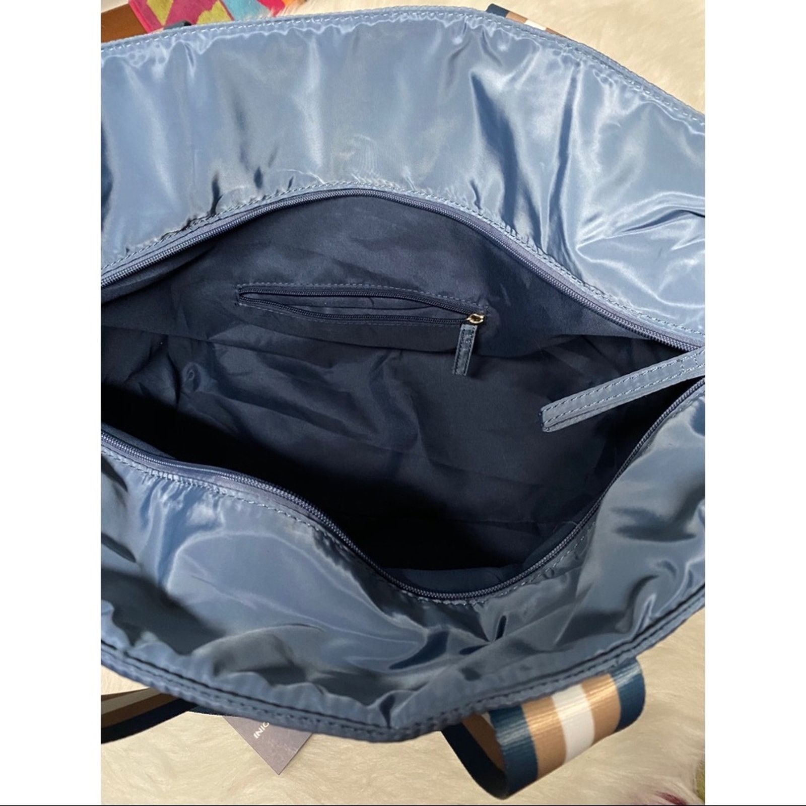 Goods Adrienne Vittadini Blue Canvas Sport Tote Size ONE SIZE - 7 Thumbnail