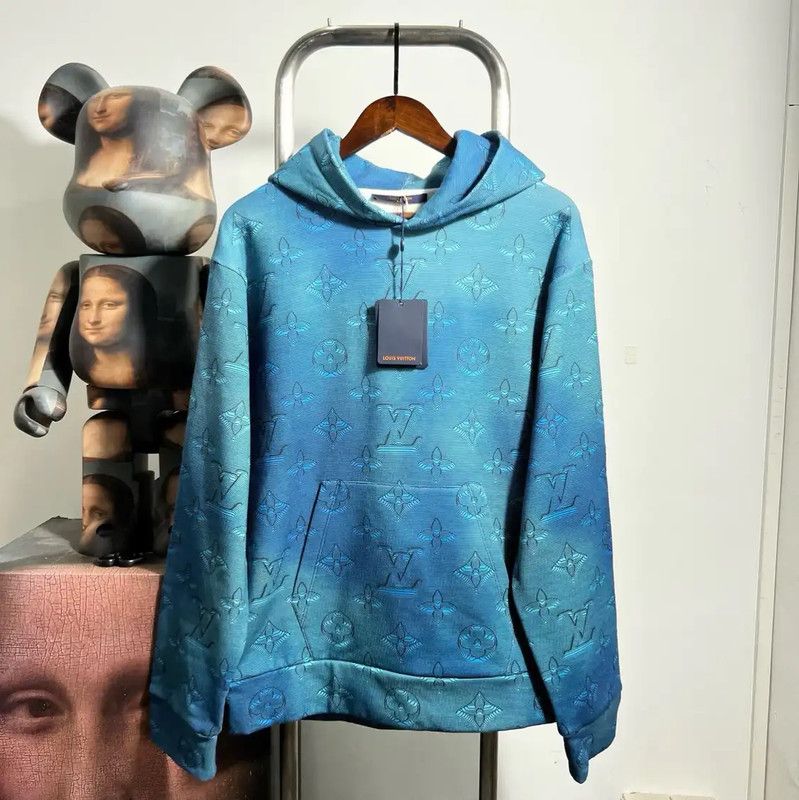 Louis Vuitton Louis Vuitton Blue Cotton Men's Hoodie 0089 Size US M / EU 48-50 / 2 - 1 Thumbnail