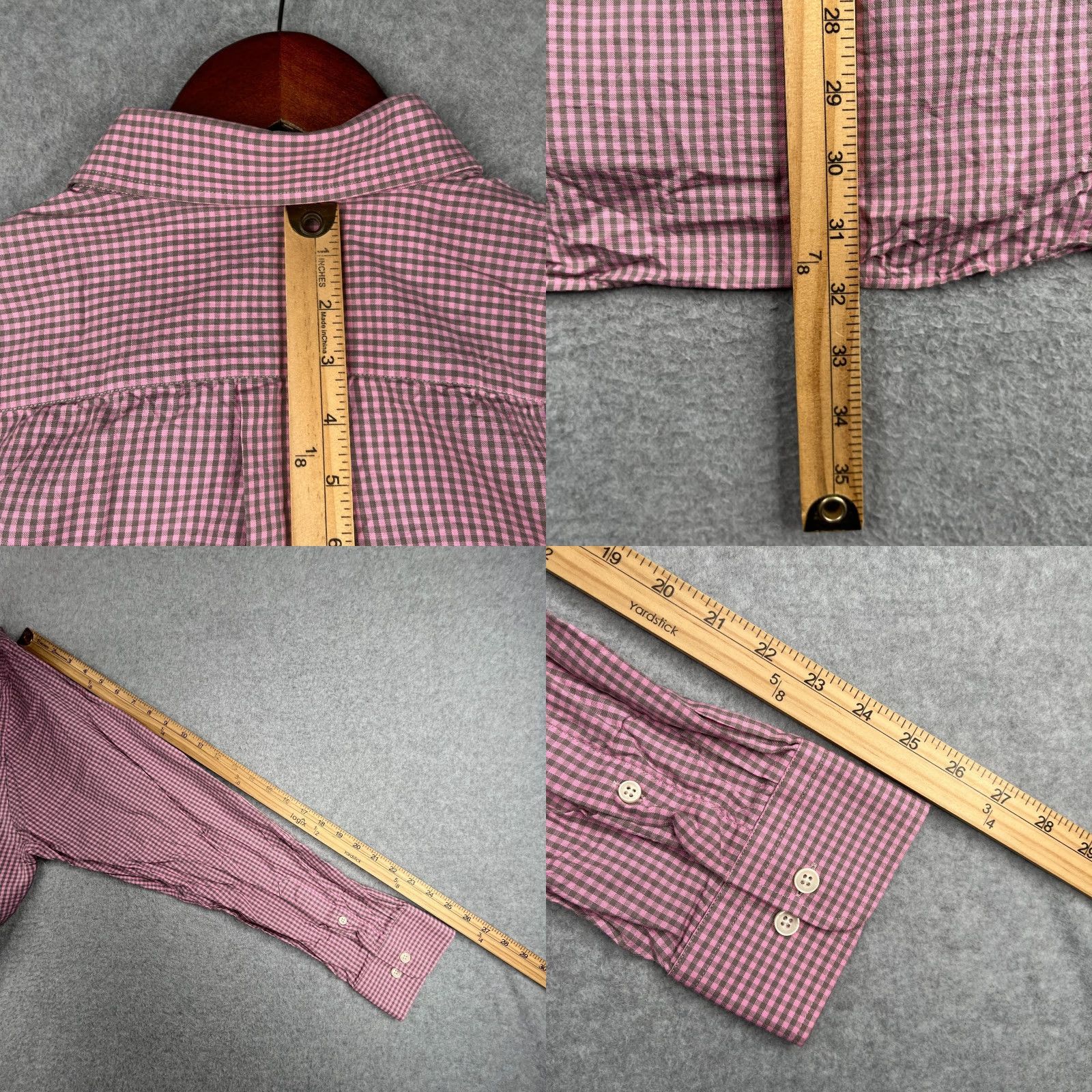 Vintage Turtleson Shirt 2XL Pink Check Button-Up Long Sleeve Mens Modern Preppy Casual Shirt Size US XXL / EU 58 / 5 - 8 Thumbnail