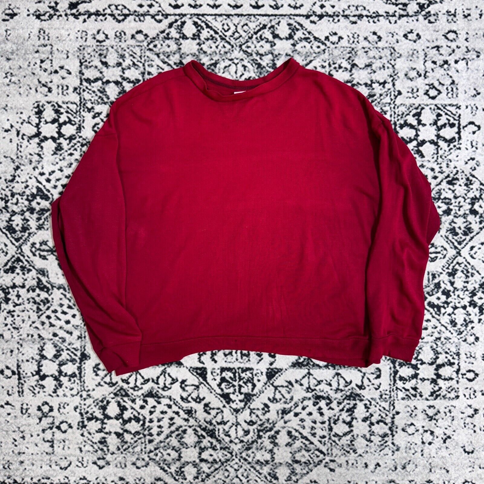 Vintage Vintage Red Burgundy Cotton Crewneck Size L Indians 70s Size US L / EU 52-54 / 3 - 8 Thumbnail
