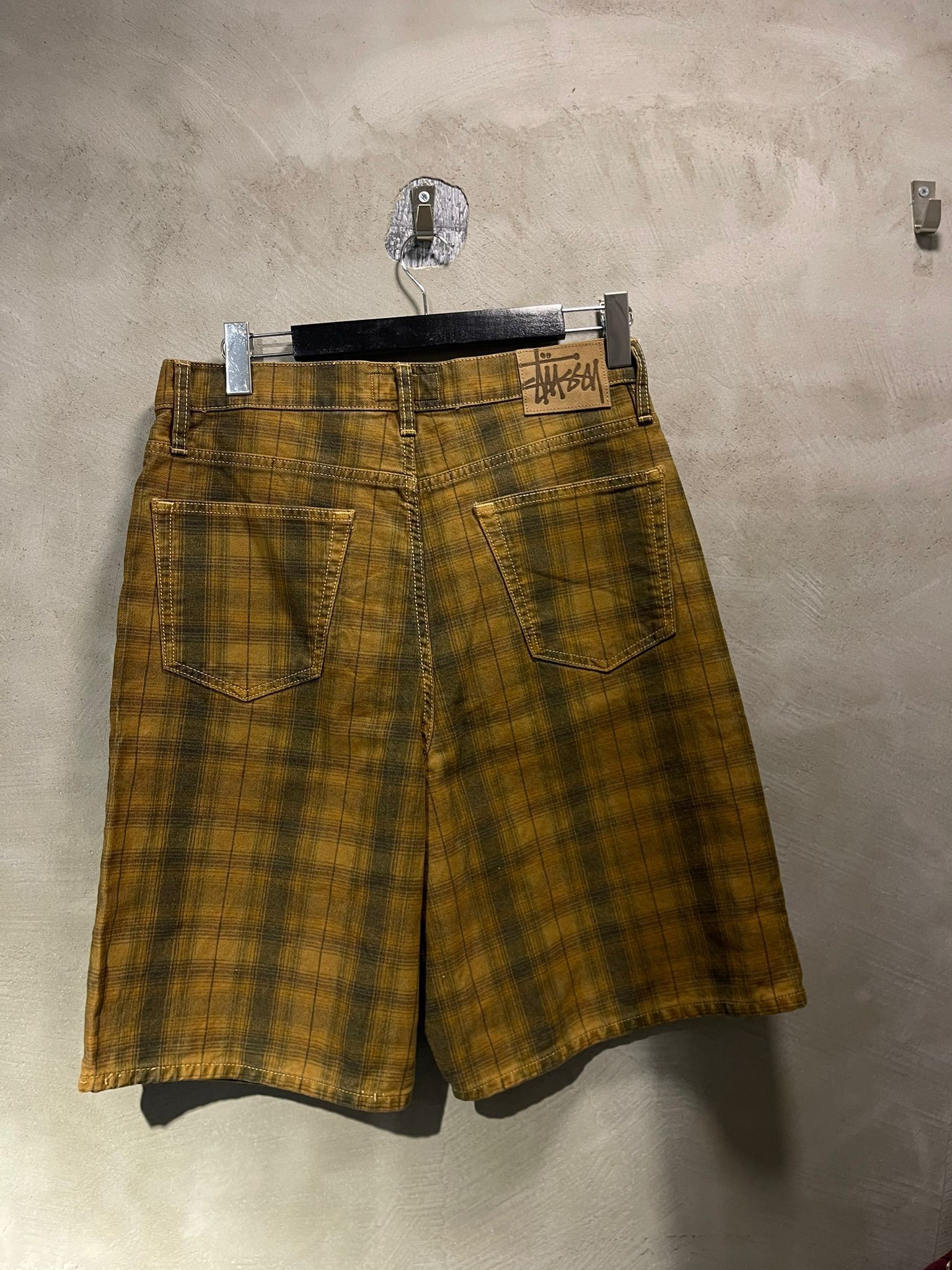 Stussy Stussy Big OL Short Canvas Plaid Brown | Grailed