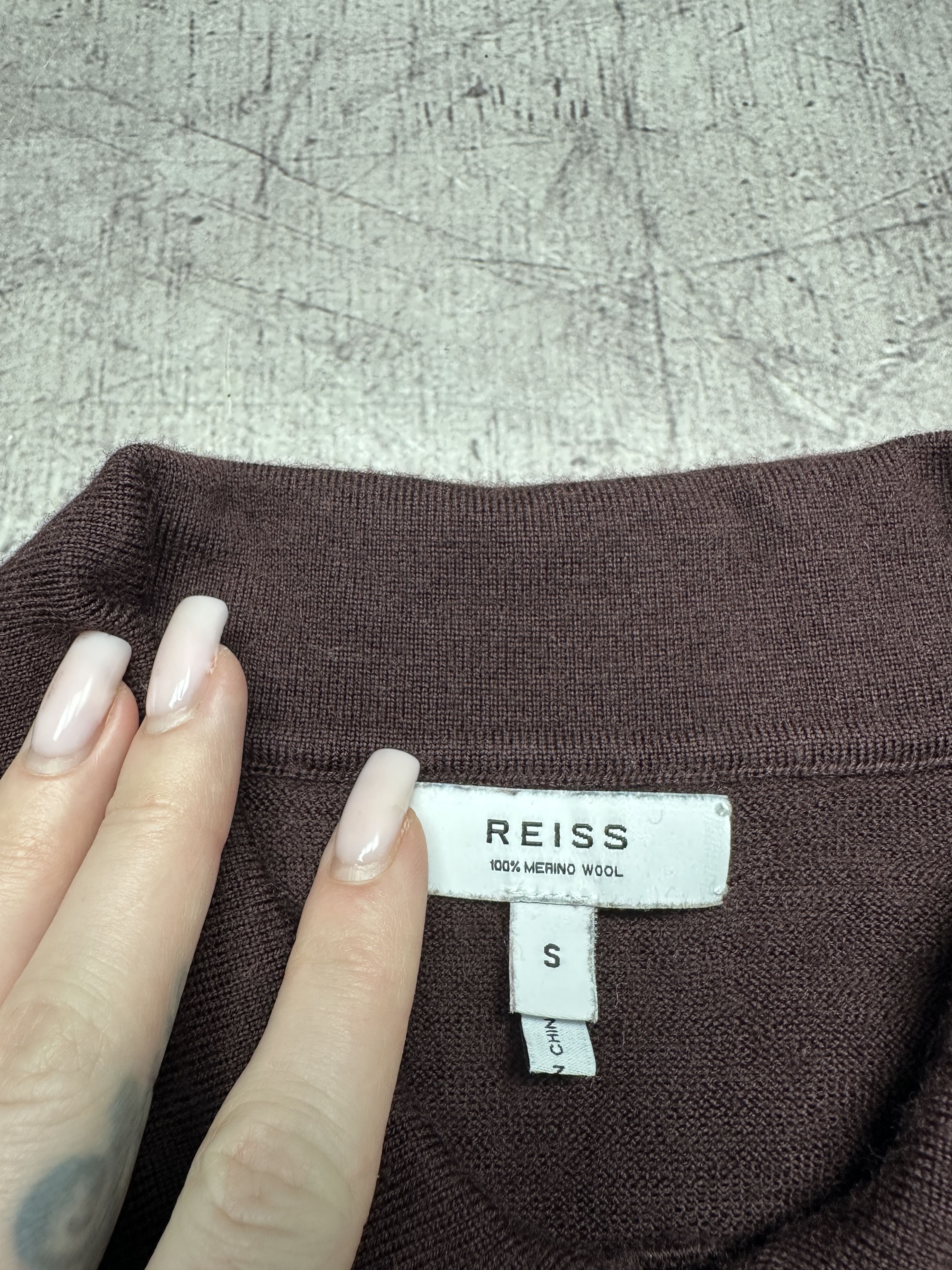 Reiss Reiss Mens Collared Merino Wool Sweater Size US S / EU 44-46 / 1 - 3 Thumbnail