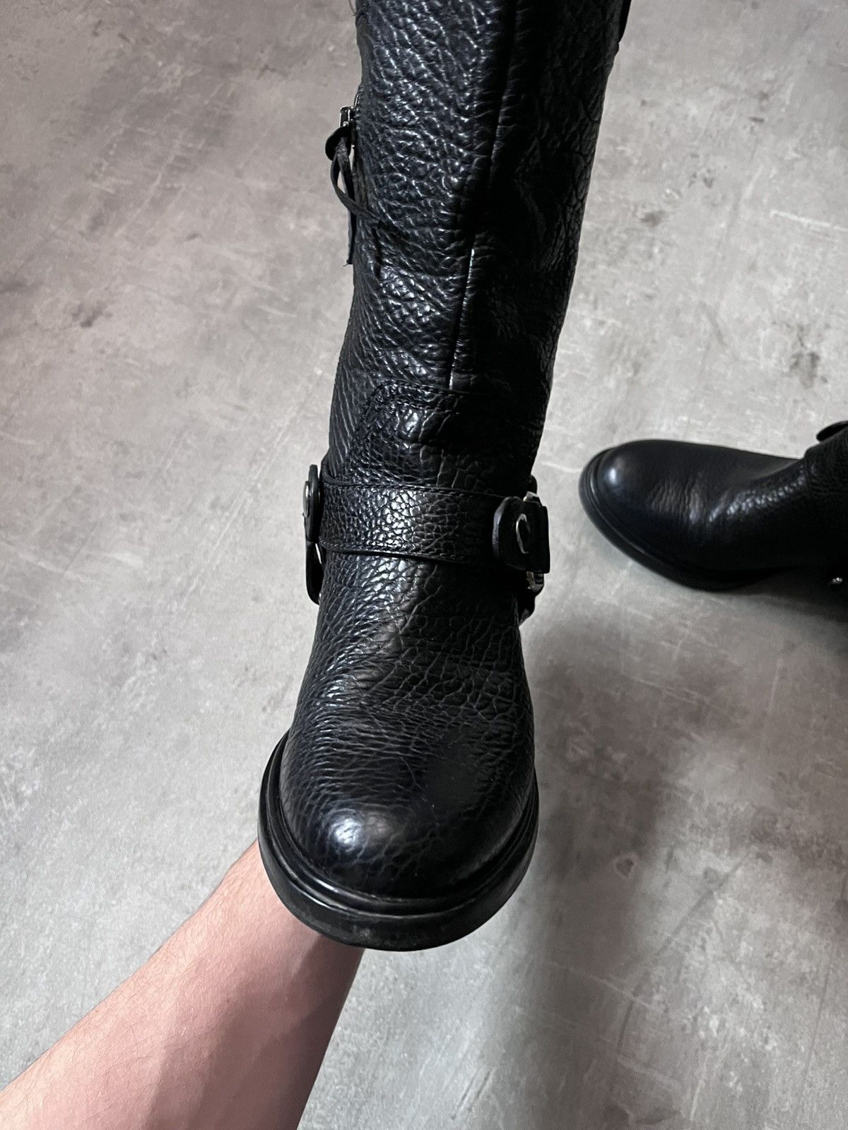 Miu Miu Miu Miu black leather engineer buckle motorcycle boots Size US 9 / IT 39 - 6 Thumbnail