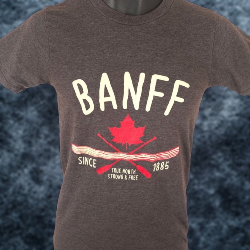 Vintage Banff National Park T Shirt Gray Mens XS Tee Canada Travel Destination Adventure Nature Shirt Mens XS Gray Banff National Park Tee Size US XS / EU 42 / 0 - 1 Thumbnail
