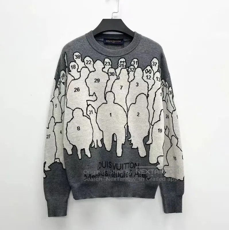 Other Louis Vuitton Gray Wool Blend Logo Knit Sweater . Size S / US 4 / IT 40 - 1 Thumbnail