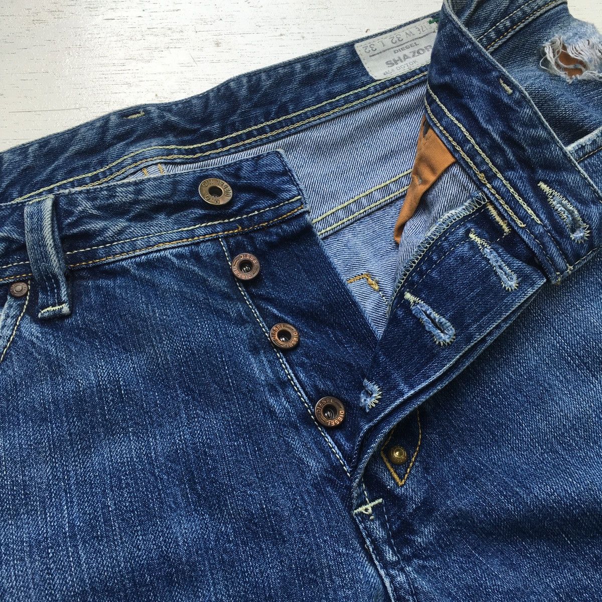 Diesel DIESEL SHAZOR DENIM JEANS FLARED MINI BOOTCUT Size US 36 / EU 52 - 7 Thumbnail