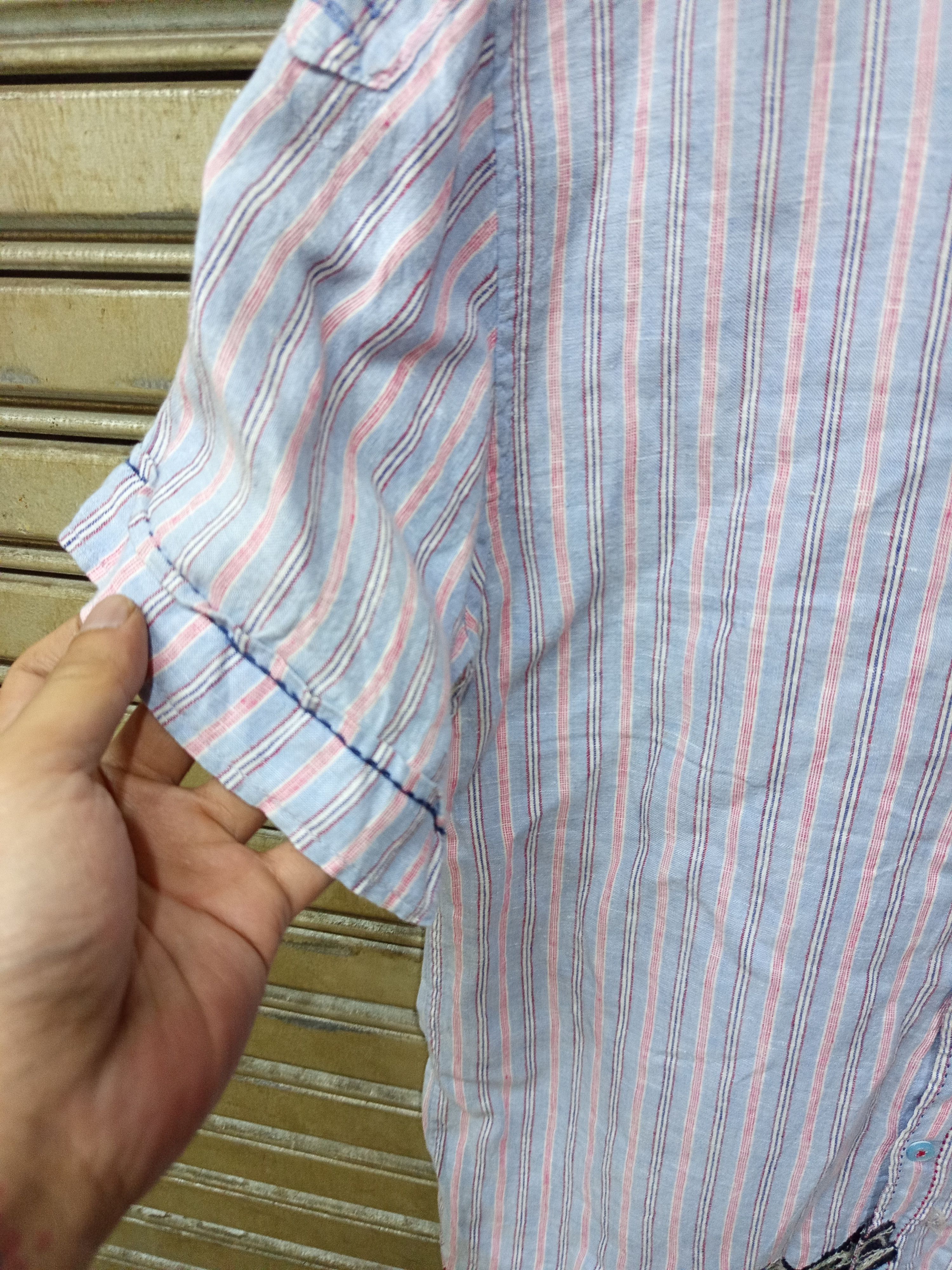Desigual Desigual Striped Linen Shirt Size US M / EU 48-50 / 2 - 10 Thumbnail
