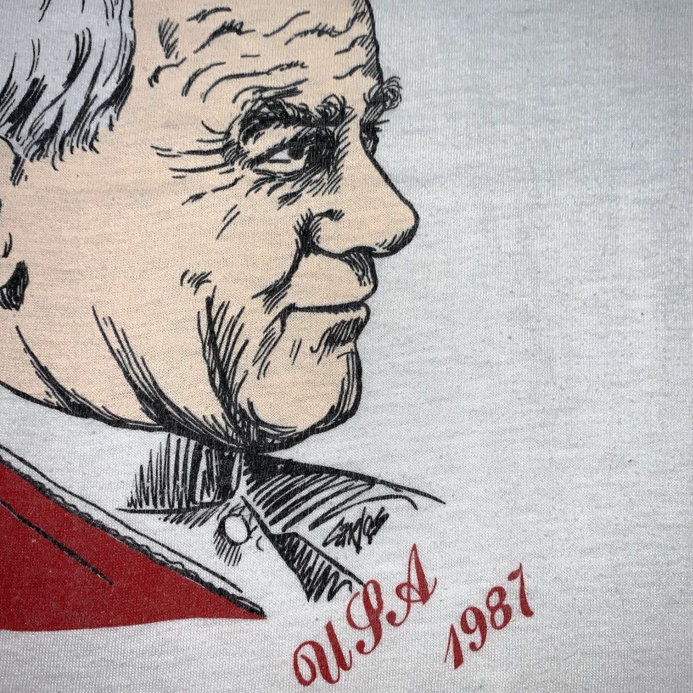 Vintage VINTAGE Pope John Paul II Shirt White 80s Mens L Crew Neck Short Sleeve Graphic Print Size US L / EU 52-54 / 3 - 3 Thumbnail
