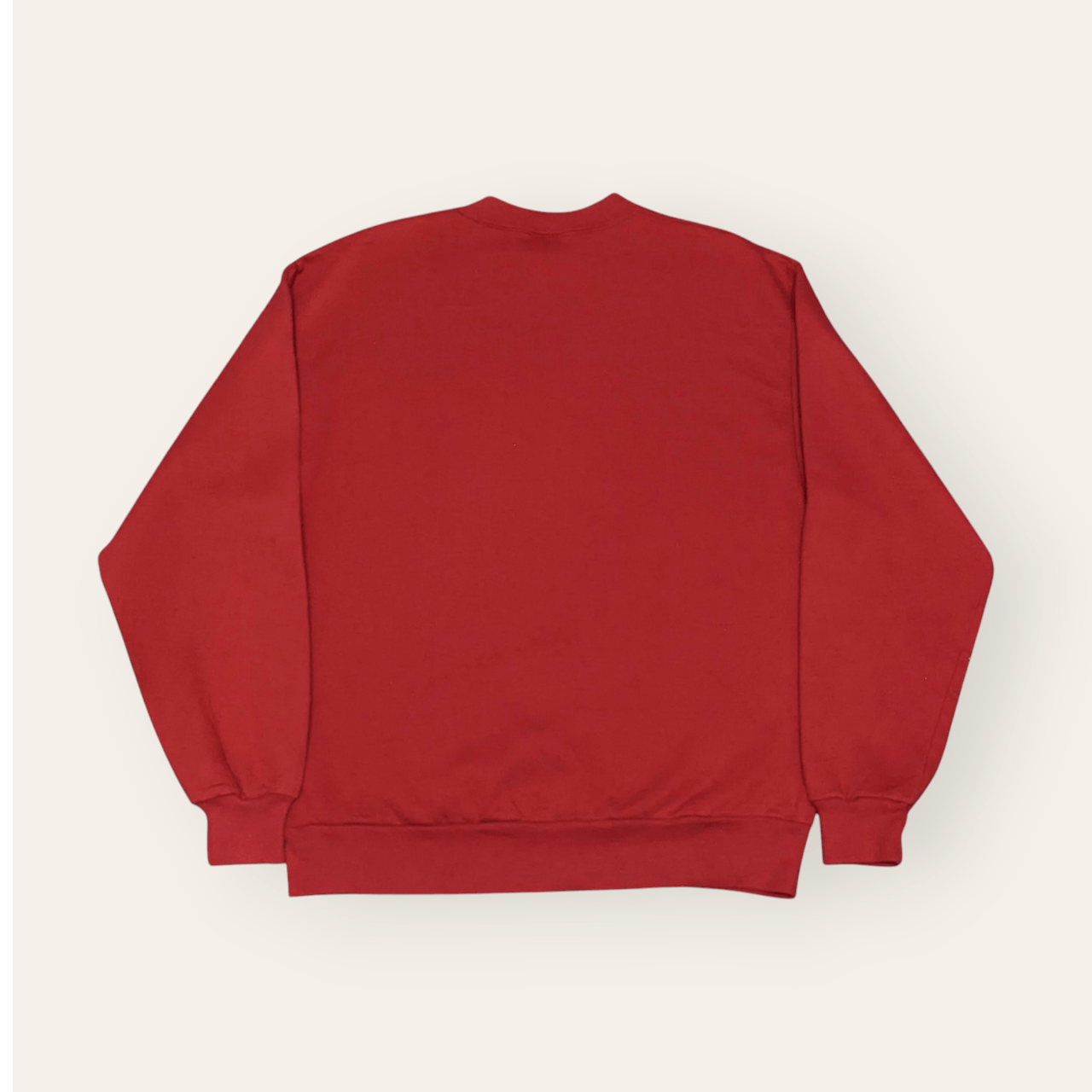 Jerzees × Unsound Rags × Vintage Vintage 90s Jerzees Red Maroon Plain Crewneck Sweatshirt Size US M / EU 48-50 / 2 - 2 Thumbnail