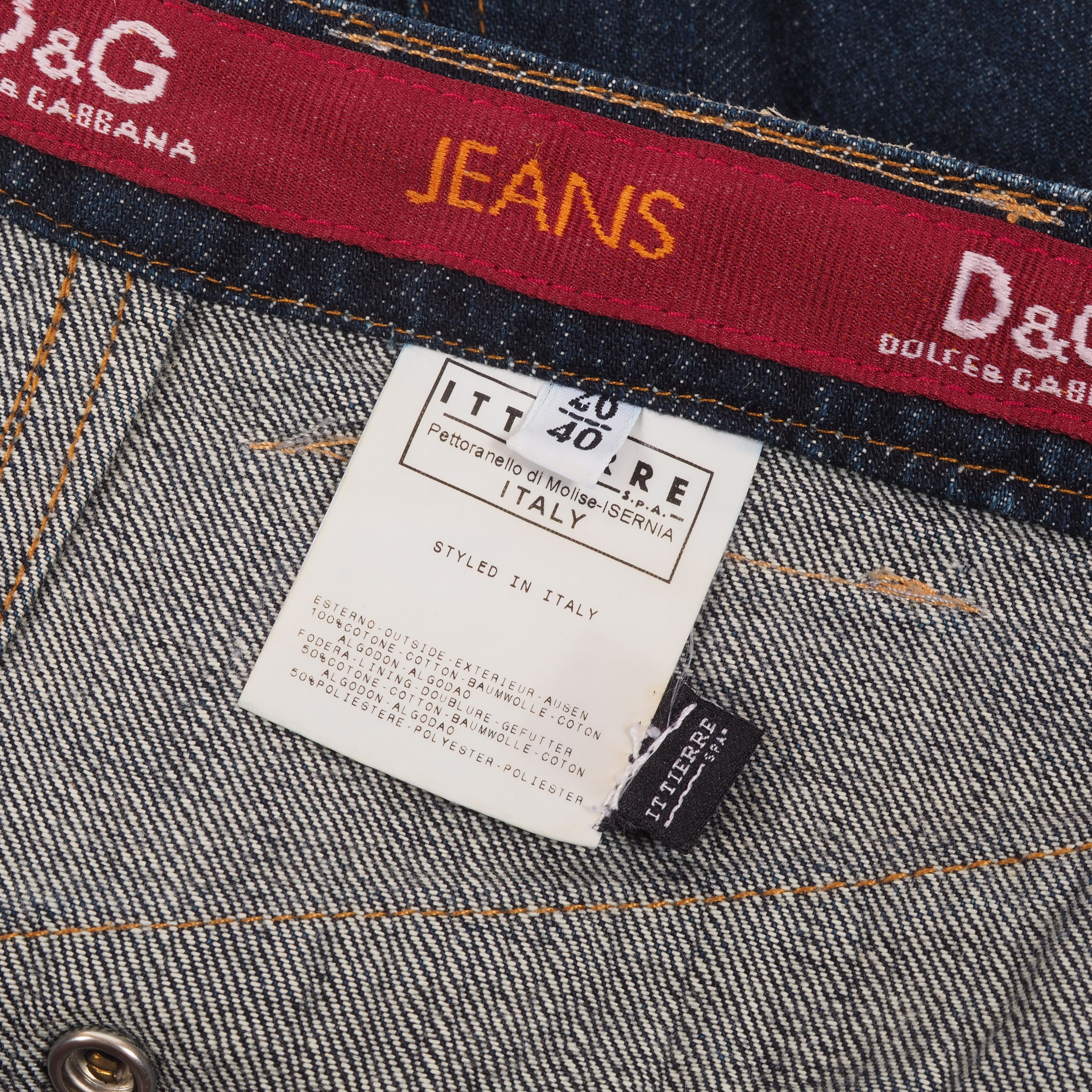 Dolce & Gabbana Dolce & Gabbana Vintage 90s Y2K Asymmetric Dark Denim Skirt Size 27" / US 4 / IT 40 - 8 Thumbnail
