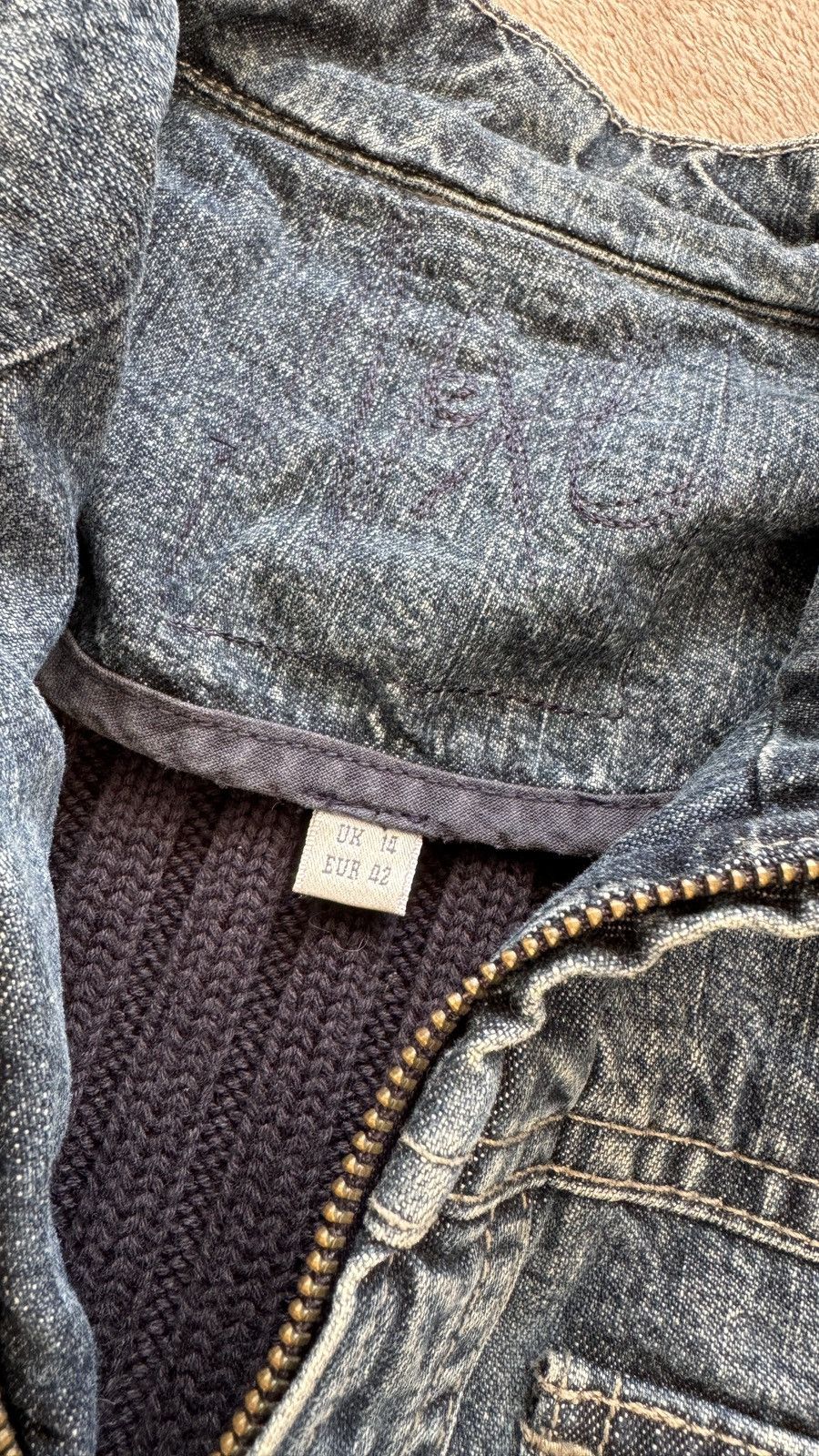 Hysteric Glamour Y2K Vintage Faded Denim Knit Jacket gucci miu miu ysl Style Size US S / EU 44-46 / 1 - 5 Thumbnail