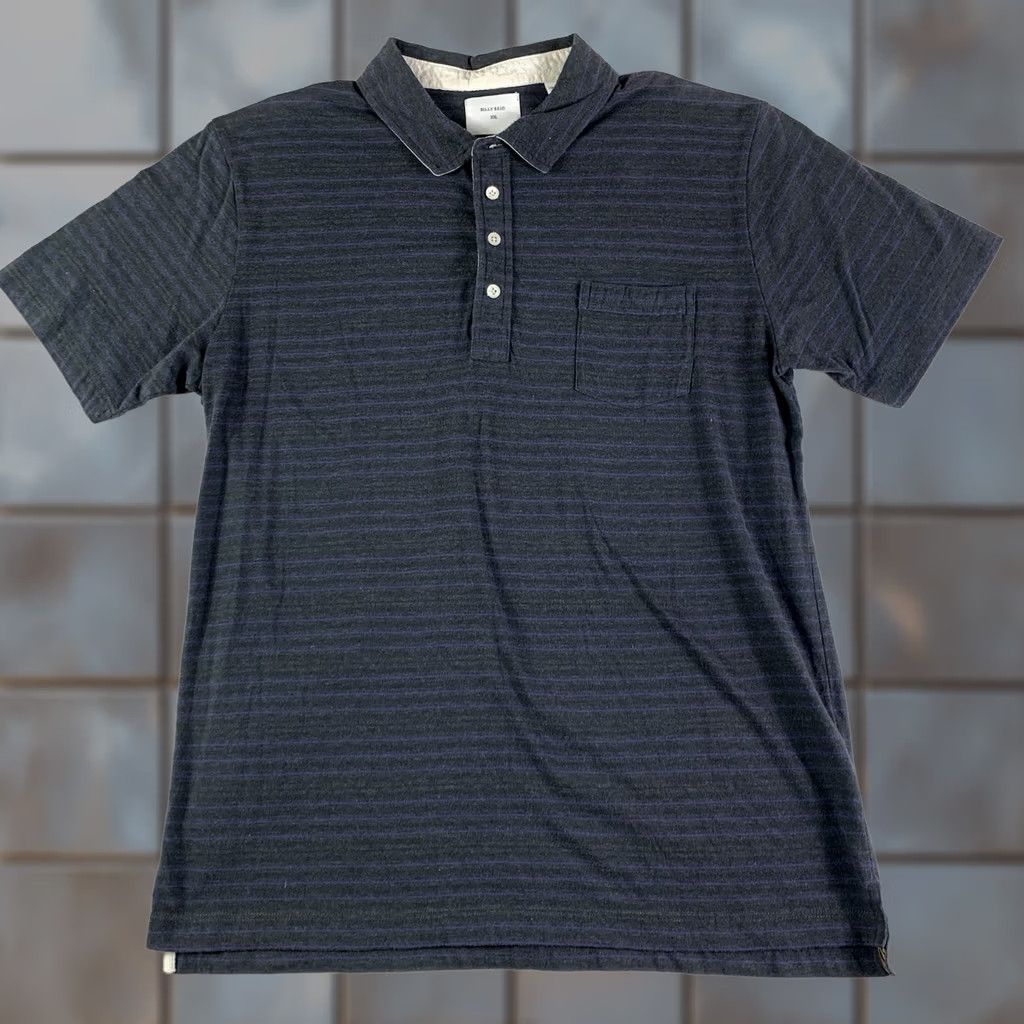 Billy Reid Billy Reid Polo Shirt Mens XXL Blue Striped Lightweight Stretch Casual Shirt Polo Size US XXL / EU 58 / 5 - 1 Thumbnail