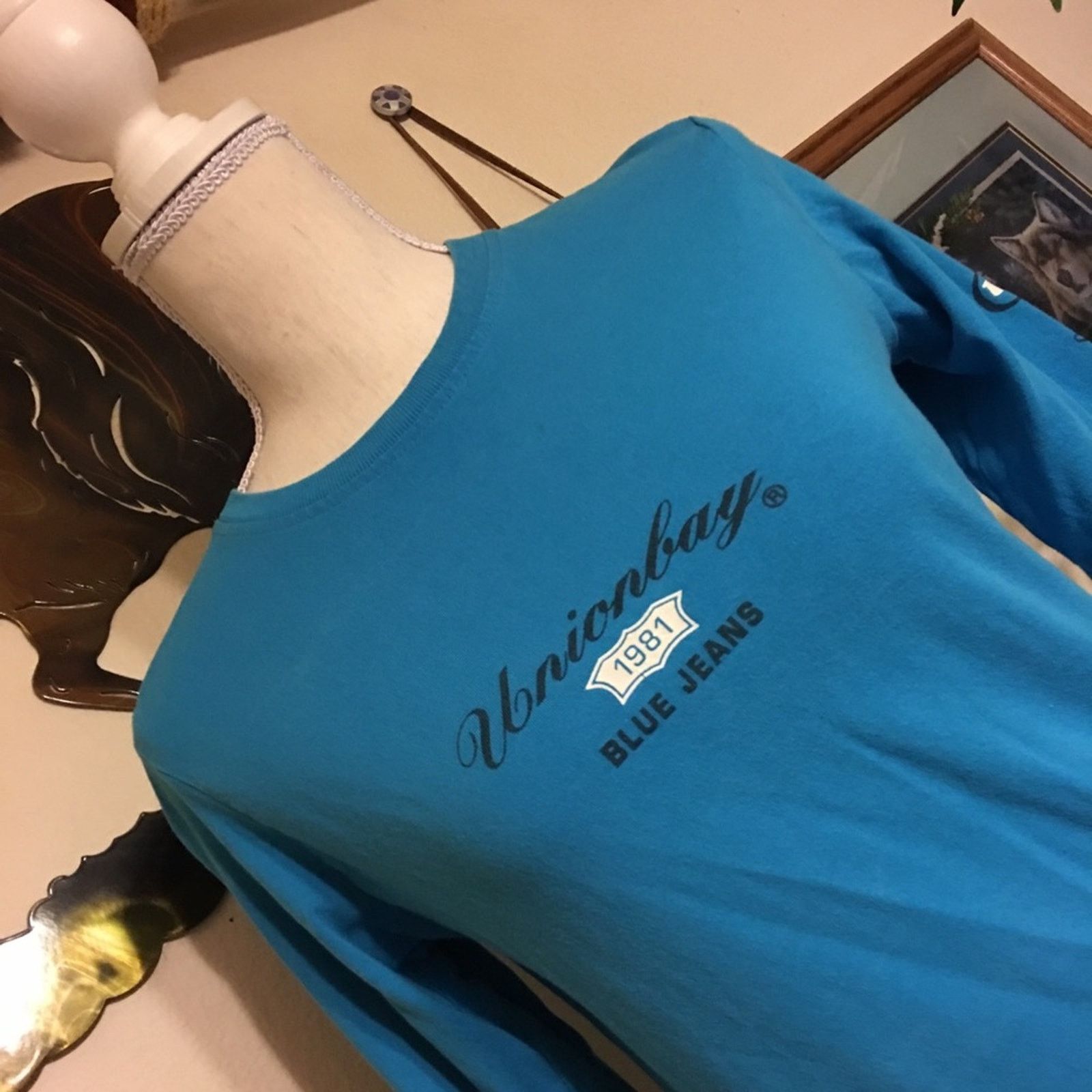 UNIONBAY Unionbay blue long sleeve casual ladies top Size S / US 4 / IT 40 - 2 Thumbnail