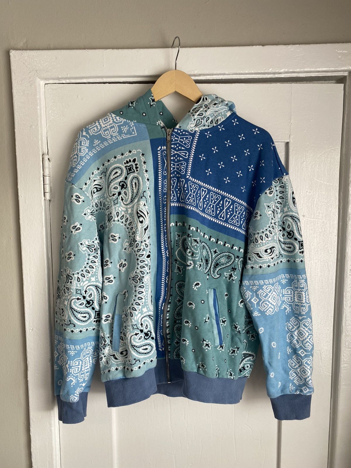 Designer shady attire blue bandana zip hoodie Size US L / EU 52-54 / 3 - 1 Thumbnail