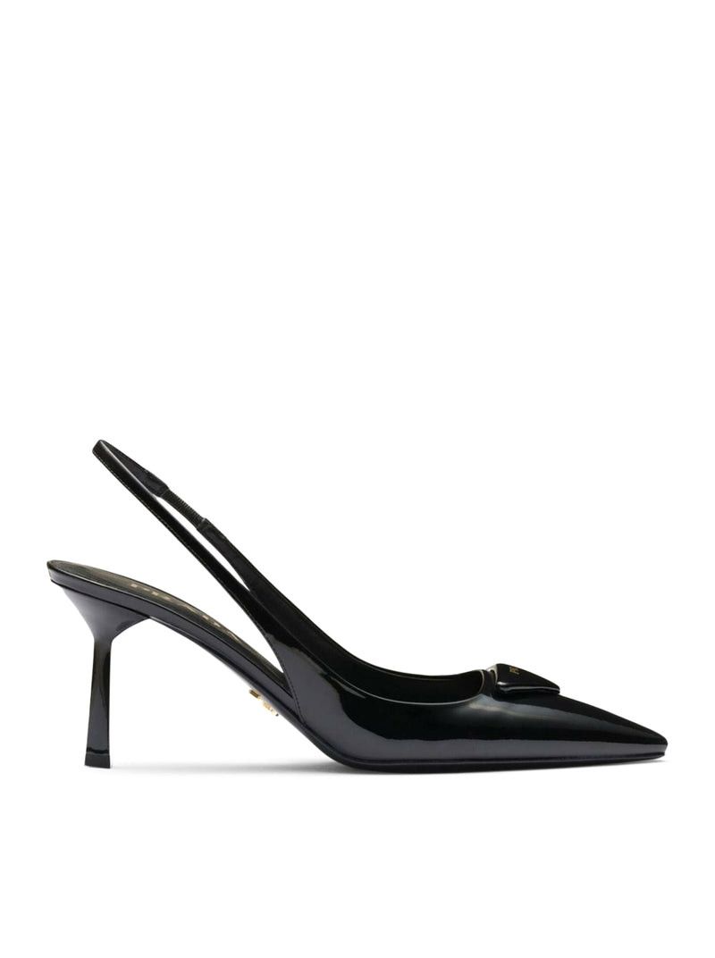 image of Prada Leather Decollete Shoes in Black, Women's (Size 9)