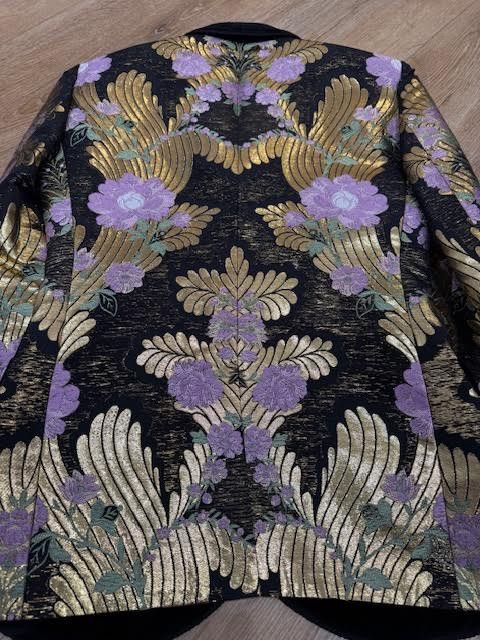 Dolce & Gabbana Dolce and Gabanna Floral Blazer with Velvet Lapel Size 48R - 16 Thumbnail
