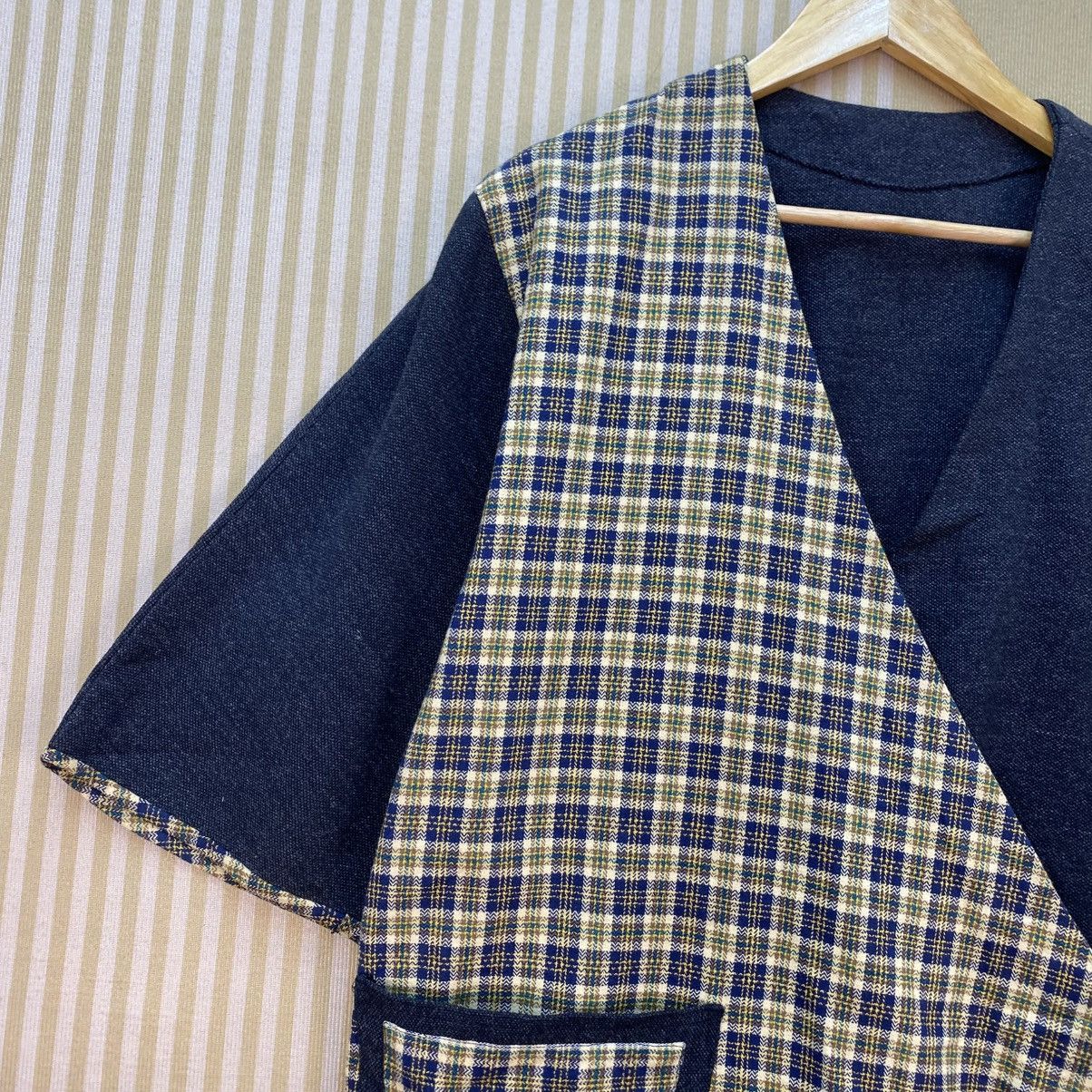 Vintage 🫶Vintage Kimono Plaid Pattern Single Pocket Size US M / EU 48-50 / 2 - 3 Thumbnail