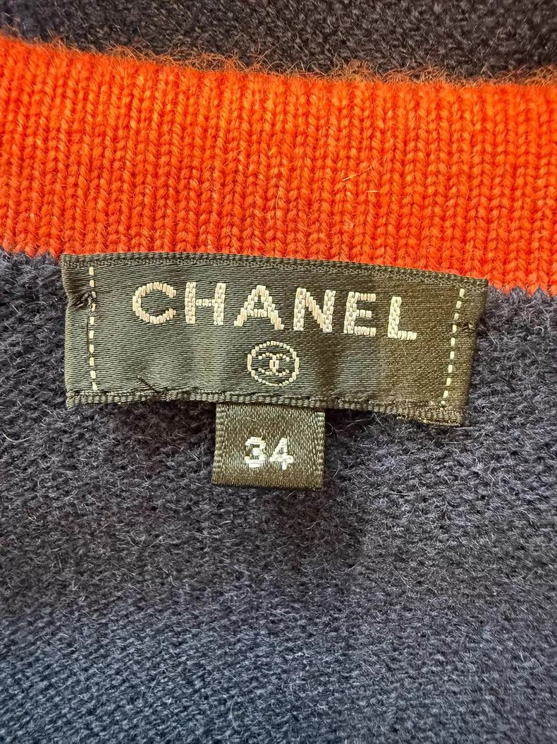 Chanel Chanel Blue cashmere cardigan coat Size XXS / US 00 / IT 34 - 4 Thumbnail