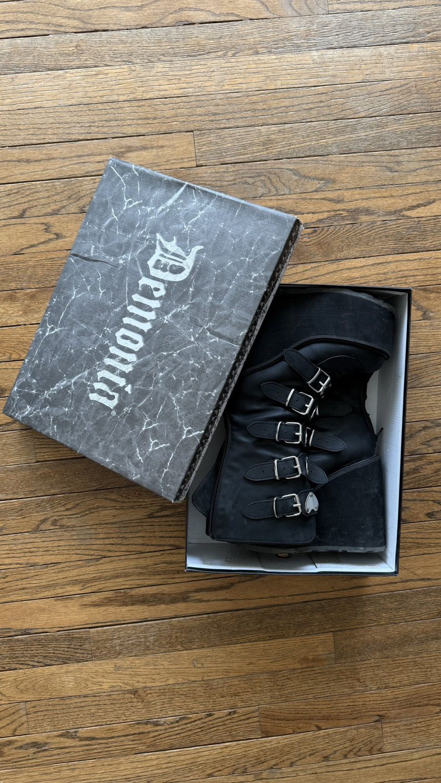 Demonia Cult Demonia Heart SWING-230 Black Boots Size US 9 / IT 39 - 1 Thumbnail