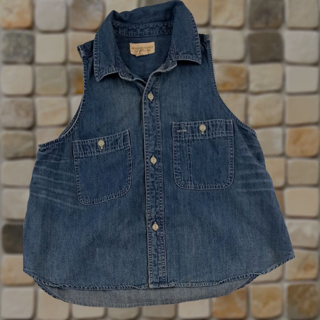 Chaps Pre-Owned Womens Chaps Blue Denim Vest M Size 32" / US 10 / IT 46 - 1 Thumbnail