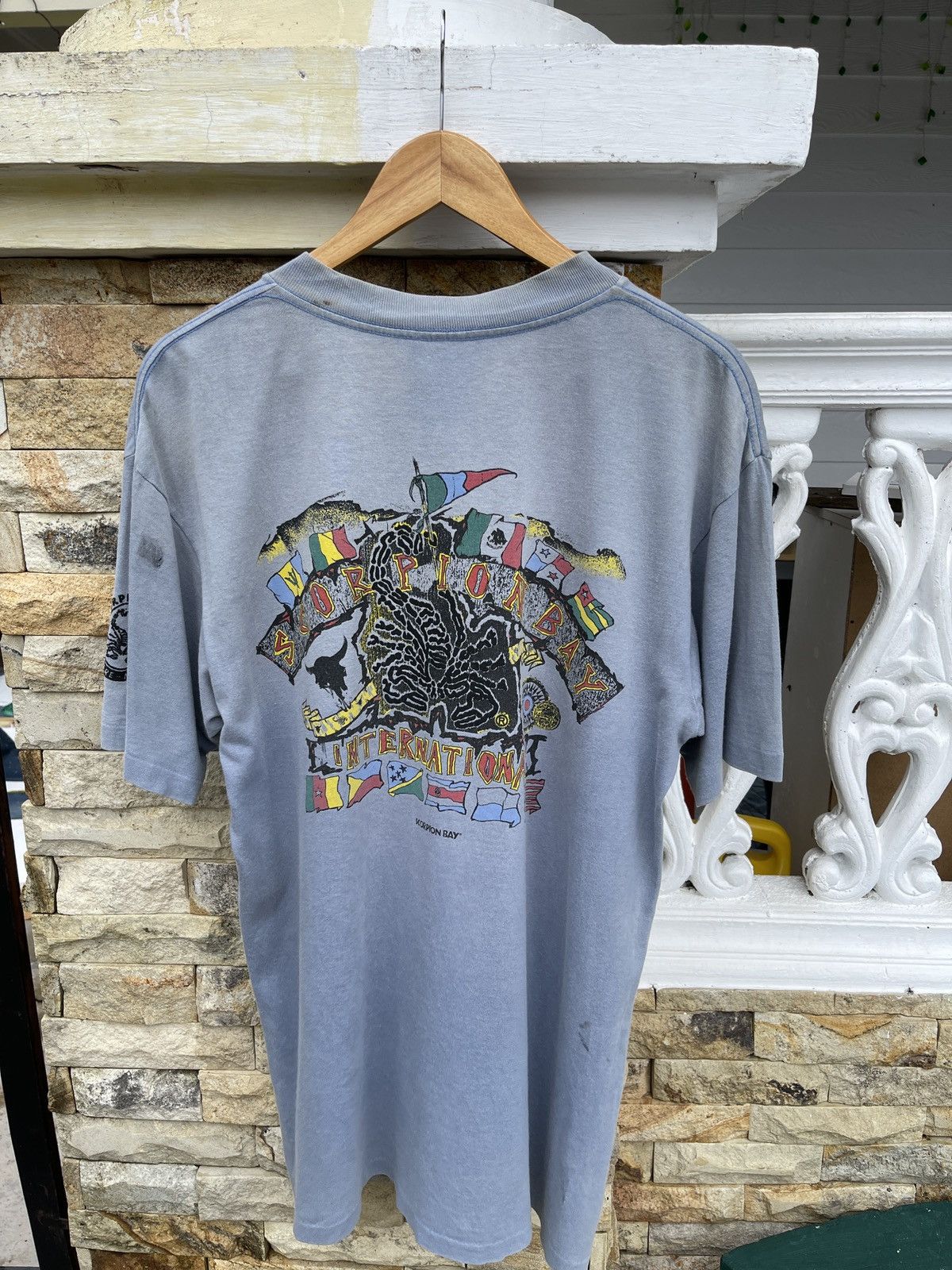 Ron Jon Surf Shop Sun Faded🔥Vtg SCORPION BAY Rasta Surfing T Shirt Size US L / EU 52-54 / 3 - 2 Thumbnail