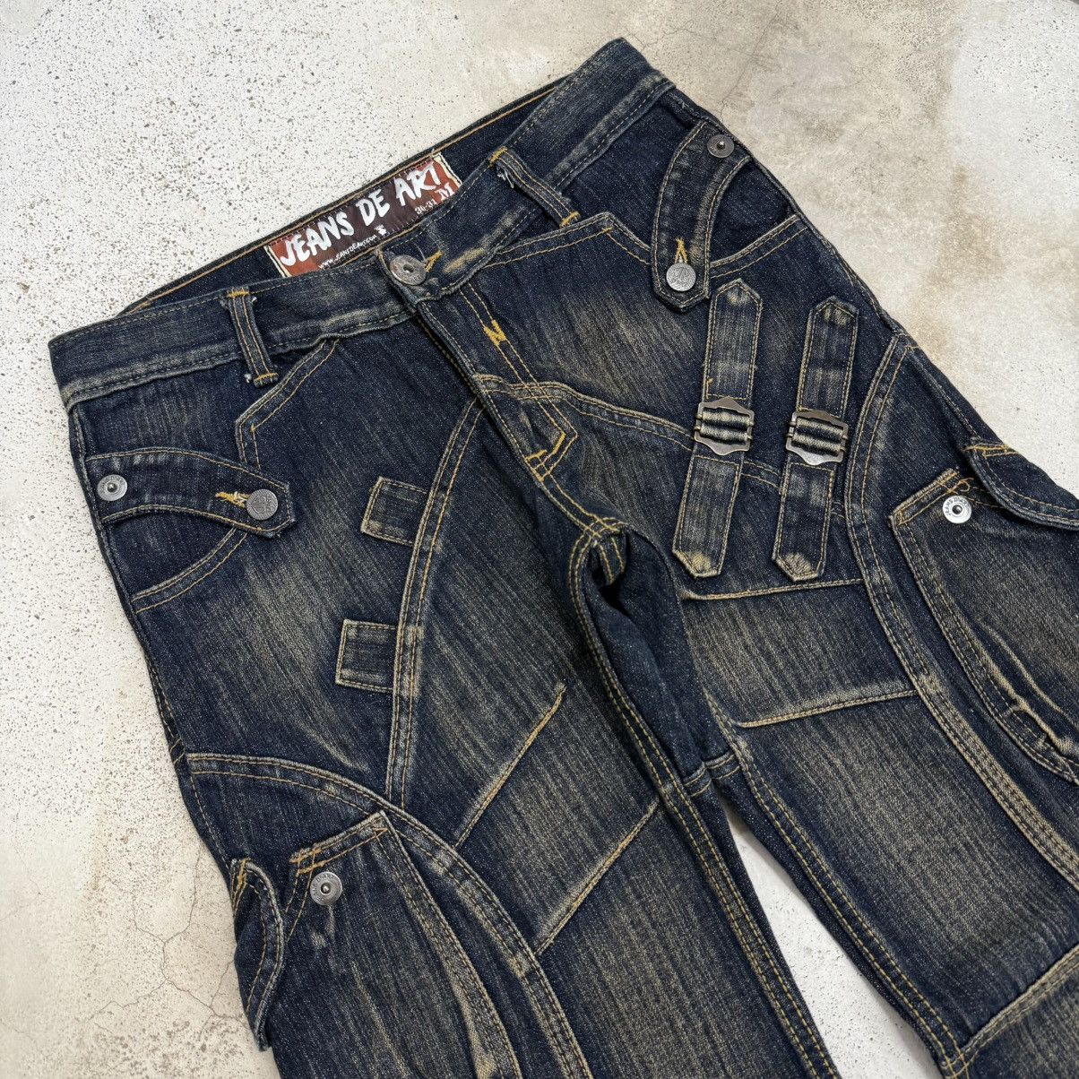 Japanese Brand Jeans De Art Utility Art Mudwash Heavy OZ Denim Pants Size US 30 / EU 46 - 4 Thumbnail