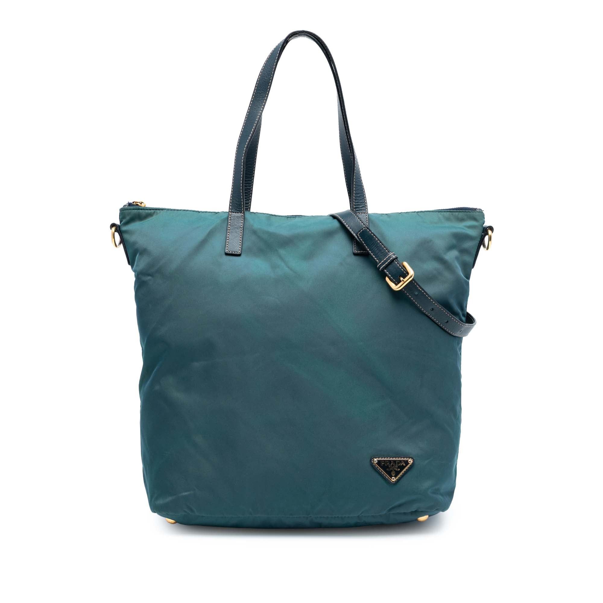 Prada Saffiano Trimmed Tessuto Zip Top Convertible Tote Size ONE SIZE - 1 Thumbnail