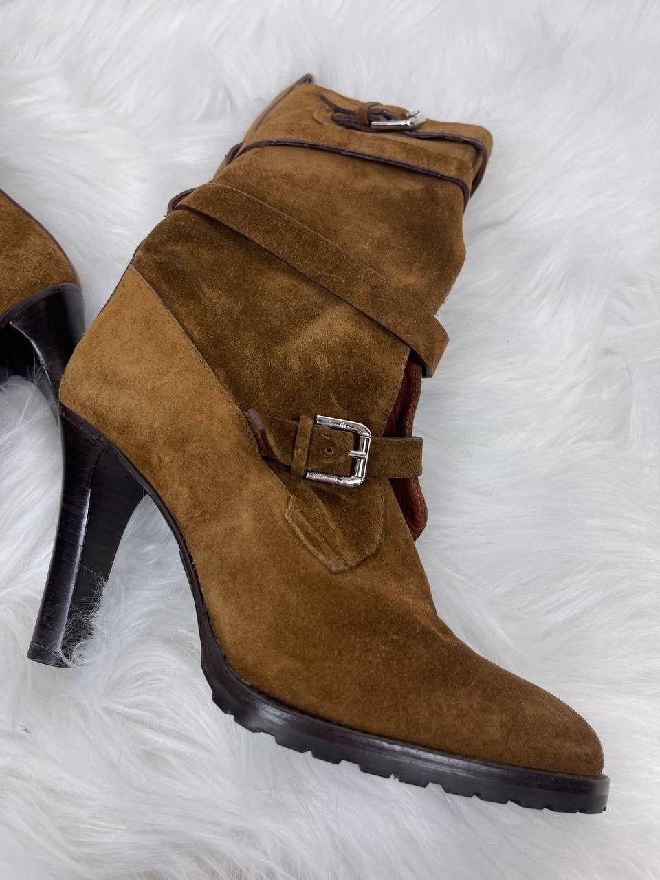Ralph Lauren Purple Label Ralph Lauren Purple Label Suede Buckle Boots Brown Size US 6 / IT 36 - 11 Thumbnail