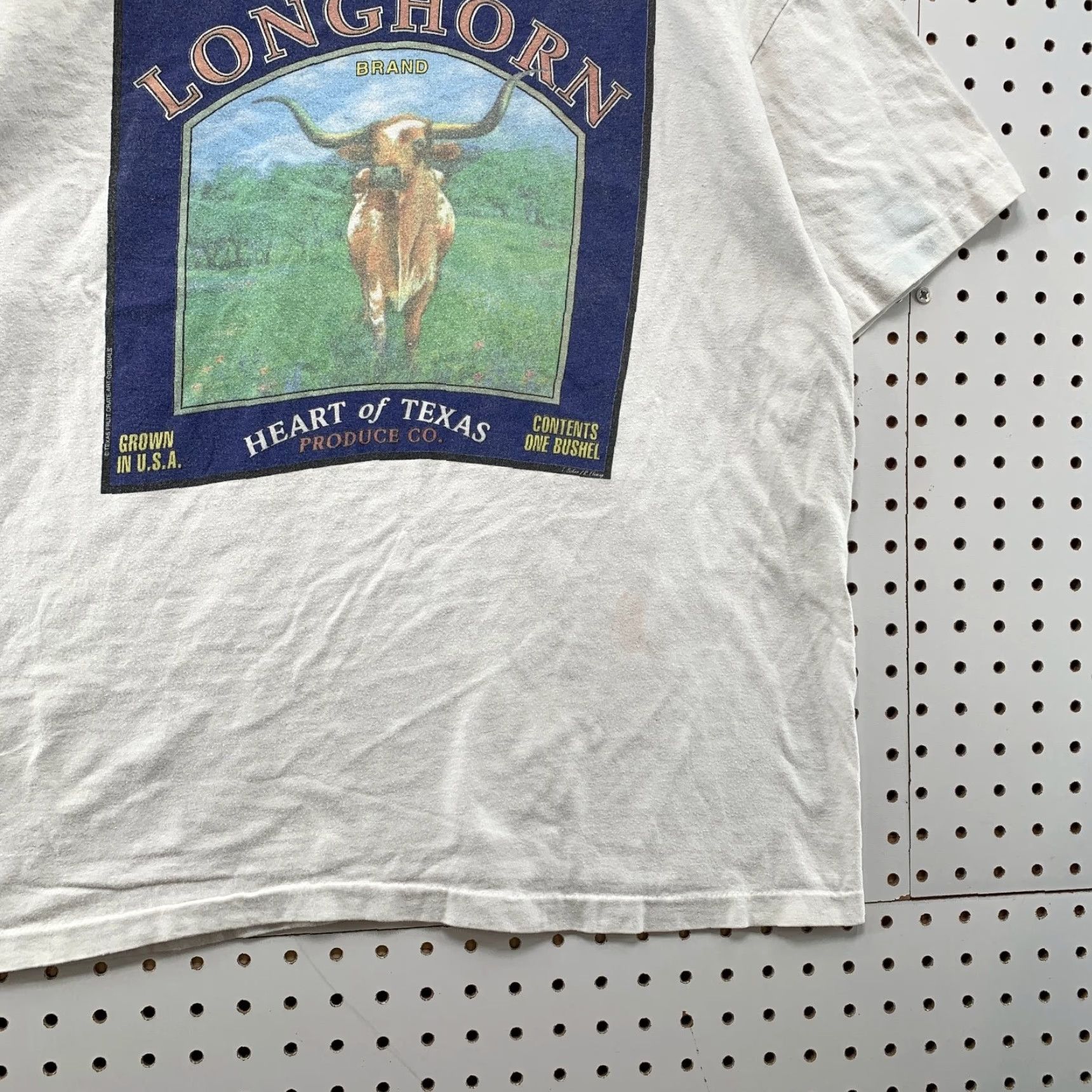 Vintage VINTAGE Longhorn Bull Texas Shirt Men M White USA Texas Art Fruit Crate USA Size US M / EU 48-50 / 2 - 5 Thumbnail
