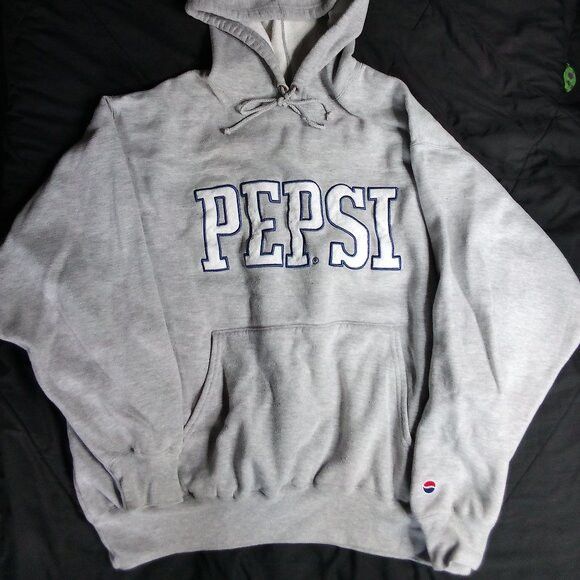 Pepsi Vintage Pepsi Spell Out Embroidered Hoodie Sweatshirt Size US XL / EU 56 / 4 - 3 Thumbnail